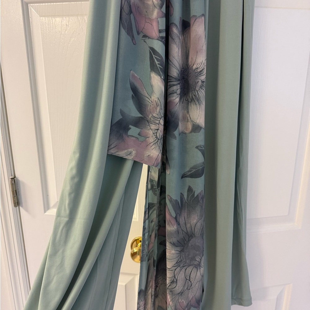 Coldwater Creek Floral Pantsuit in Sage and Lavender